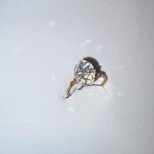 Elegant Gold and Crystal Bead Women's Ring